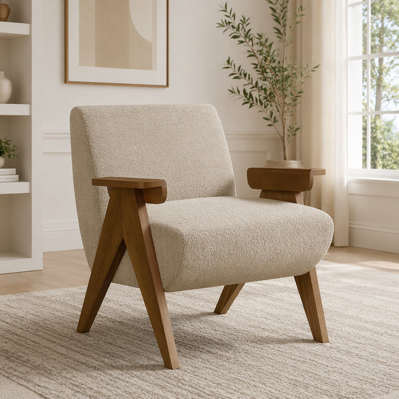Fauteuil d'appoint H 31 po, Beige
