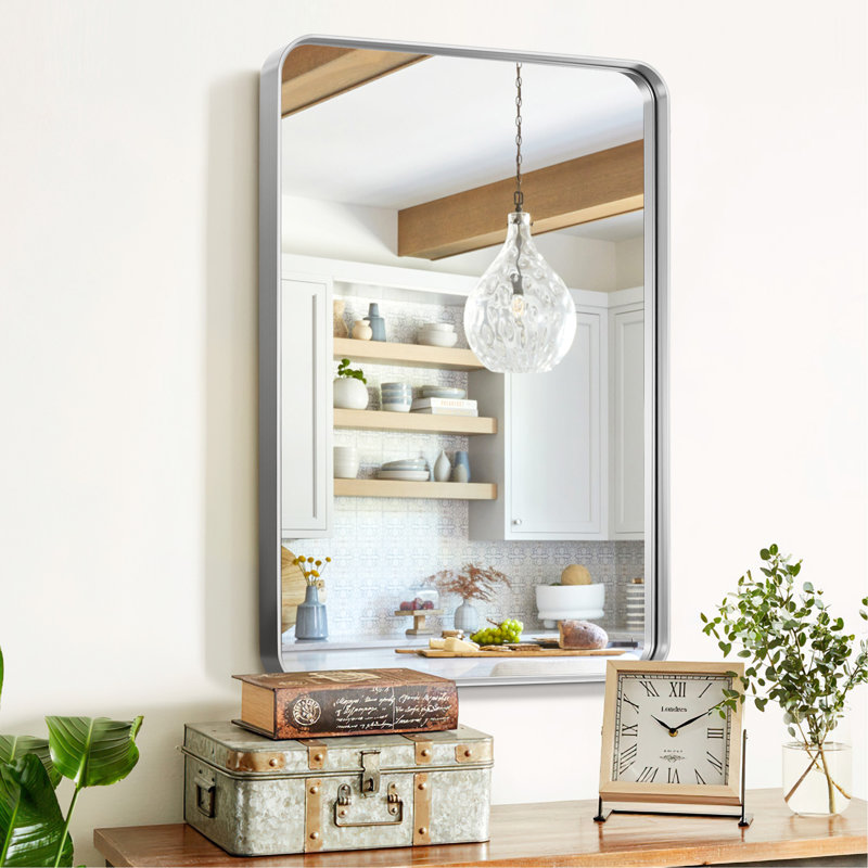 Miroir de salle de bain Morelock, Argent, 32" x 22"