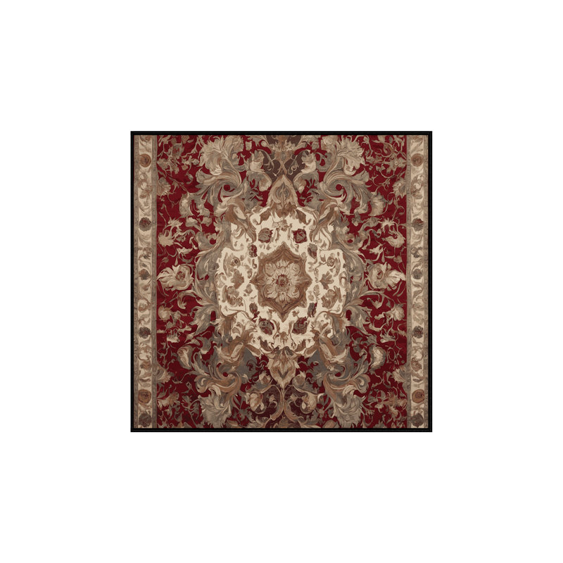 Tapis brun lavable à la machine, Carré 4 pi