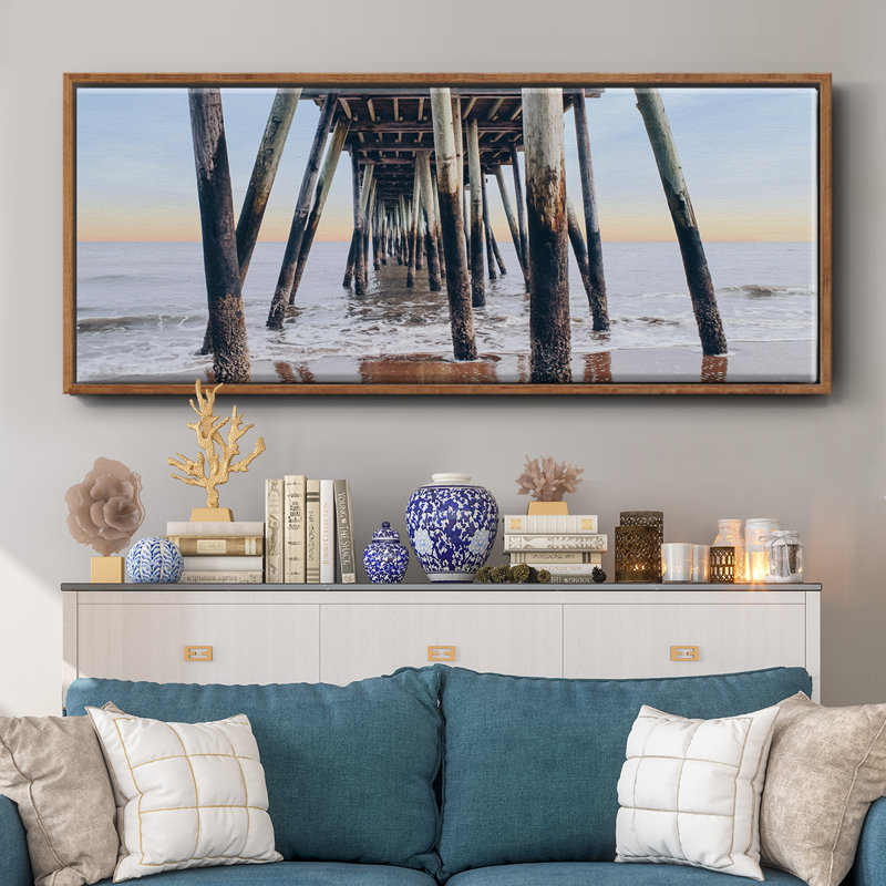 Under the Pier- Framed Canvas