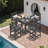 5-Piece HDPE Outdoor Bar Set – 4 Tall Bar Chairs & 1 Square Table, All-Weather Patio Furniture for Poolside, Garden, or Balcony-1475886582