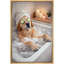 «Relaxing Golden Retriever Spa Bath», impression sur toile, impression sur toile encadrée-126031769-126031772