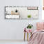 Miroir de plancher argenté pleine longueur avec 3 lumières de couleur: 63 po x 24 po, options de luminosité, cadre en aluminium, couleurs et niveaux de salon de 63 po x 24 po, contrôle tactile, cadre-2100077320