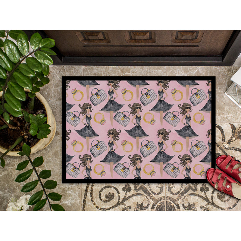 Tapis de porte d’extérieur anti-dérapant mode diva Belinda, H 0,2 po x l 36 po x P 24 po