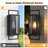Selisa 1 - Light 15''H Black Iron Tempered glass Outdoor Wall Light with Dusk to Dawn-25503775