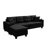 95.6" L-shaped Upholstered Sectional Sofa With 2 Cup Holders and 2 Throw Pillows-571524974