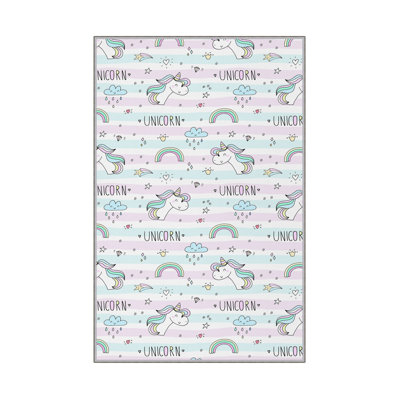 Premium Hall Carpet, 3.3 x 6.6 Feet, 100% Polyester, 0.3 in Pile Height | Antibacterial, Non-Slip Underside, Machine Washable | Elegant 3D Digital Print Design, Perfect for Entryways & Living Rooms