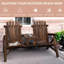 2 chaises en bois avec table, belle pour le patio, cour arrière, terrasse idéale
