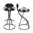 Modern Upholstered S-Shaped Round Seat Barstools(2PCS Sets)-645088293