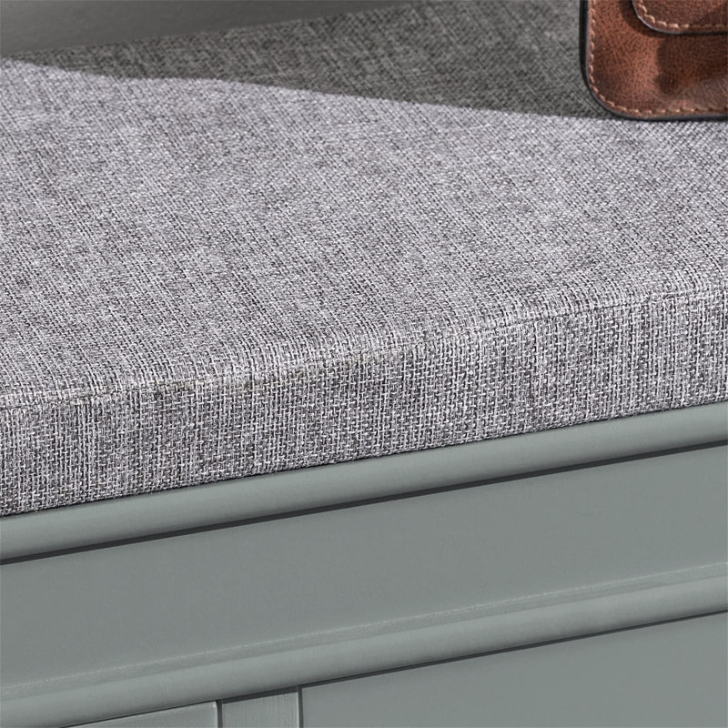 Moriah 8 Pair Shoe Bench, Grey