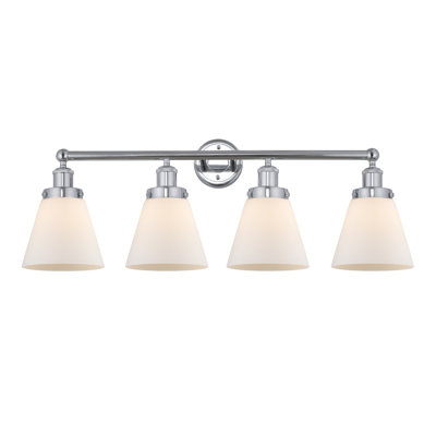 Éclairage pour meuble-lavabo de salle de bain 4 lumières Edison Cone