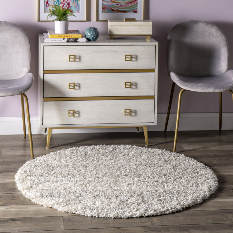 Solid Colour Area Rug, Round 152cm