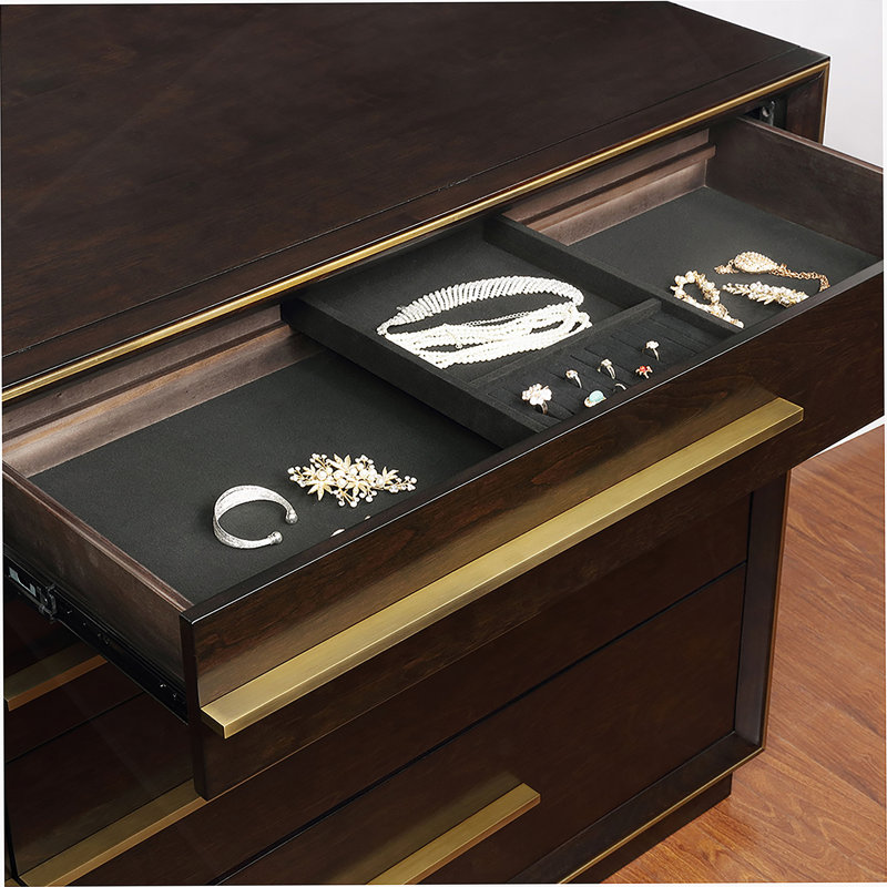 Commode 8 tiroirs, Noir