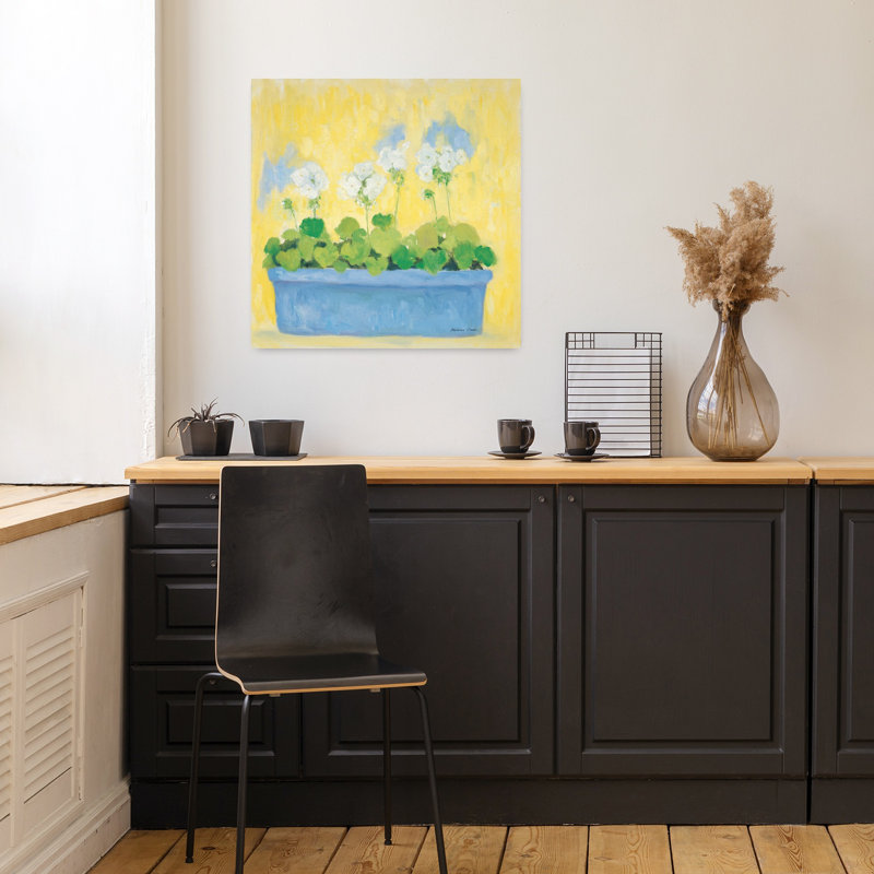 Boîte de fenêtre avec géraniums, H 18" x l 18"