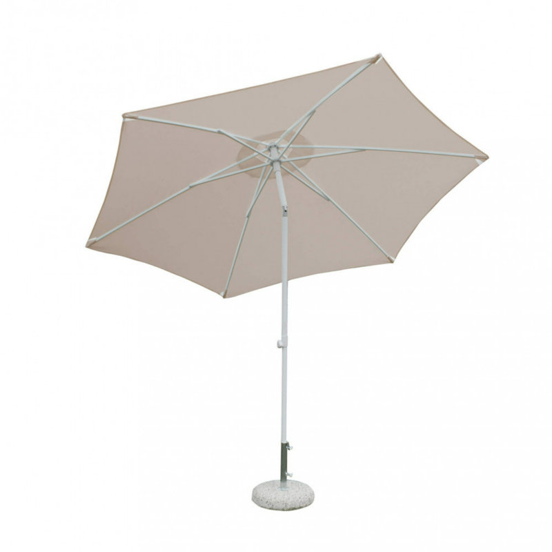 Anndy 200cm Market Parasol, Light Grey