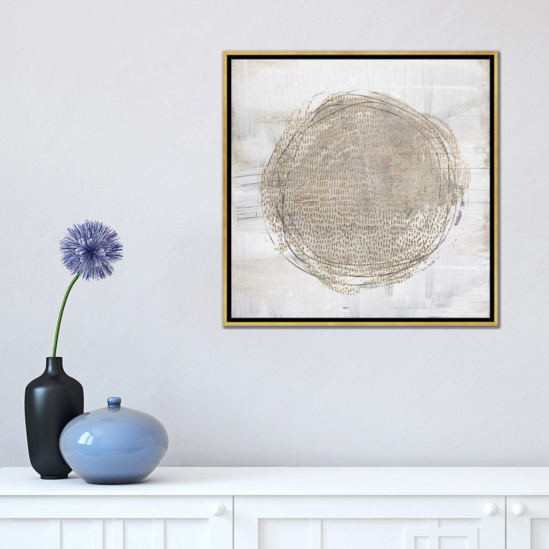 «Deep Motion» par Nikki Chu - impression, Encadrement doré, H 18 po x l 18 po x 1,5 po, Pas de tapis
