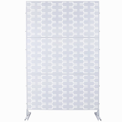Écran d'intimité extérieur et intérieur en métal H 76 po x l 48 po, écran d'intimité décoratif autoportant pour terrasse de balcon de terrasse, panneaux de clôture d'intimité pour jardin extérieur PS112