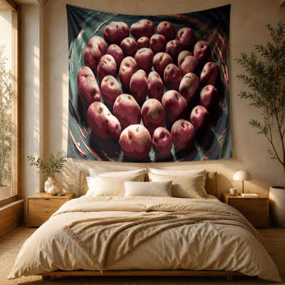 Tapisserie murale légumes et pommes de terre