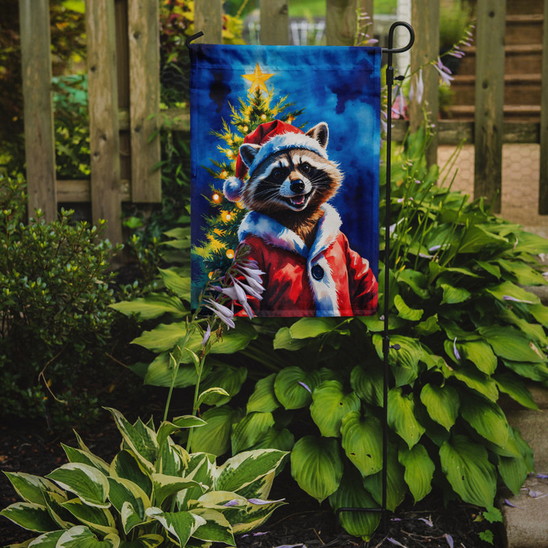 Drapeau de jardin de Noël, Raton laveur