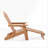 TALE Folding Adirondack Chair With Pullout Ottoman And Cup Holder, Oversized Poly Lumber For Patio, Deck, Garden, And Backyard, Easy To Install, Brown