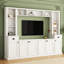 Meuble télé élégant avec pont réglable pour téléviseur de 75 po, espace de rangement blanc et copieux-131498373