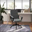 Chaise de bureau en lin Majeris-2110083597
