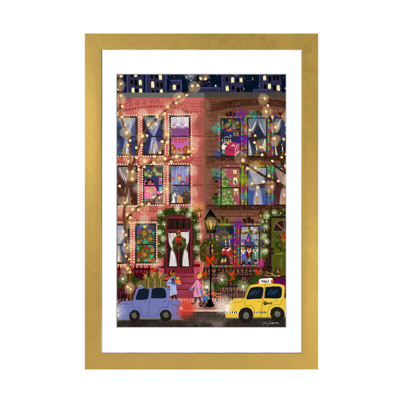 Christmas Townhouse_1PFA, Cadre doré