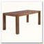 Ensemble de salle à manger 7 pièces pour 6 personnes en bois d'acacia avec trou pour parasol (moka)-1100006781