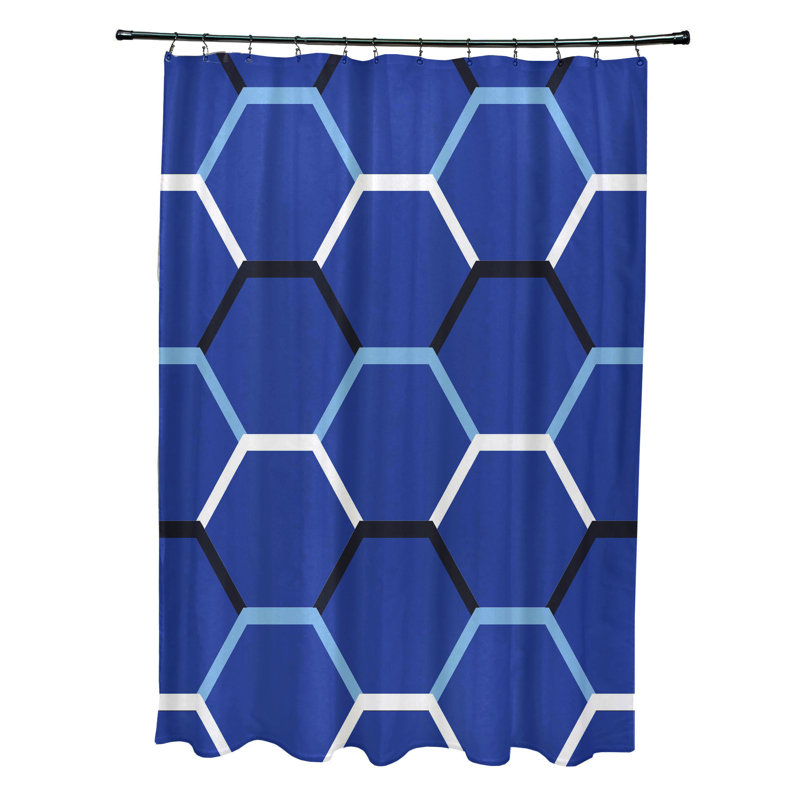 Rideau de douche synthétique synthétique Cool Shades, bleu