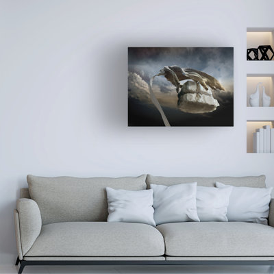 Wrapped Canvas Wall Art - Radoslav Penchev 'Explorer Of Another Dimension' Wall Art for Living Room, Bedroom, or Office Décor  - 35x47