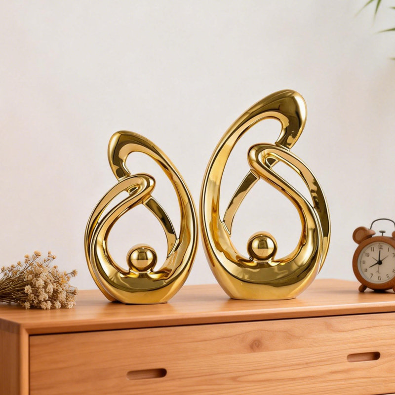 2-Piece Home Decor Set, Medieval-Style Ceramic Art Bookshelf Decoration, Dining Table Centerpiece, Abstract Ceramic Statue Sculpture, Suitable For Centerpiece Decoration On Coffee Tables, Mantels, And Tv Cabinets