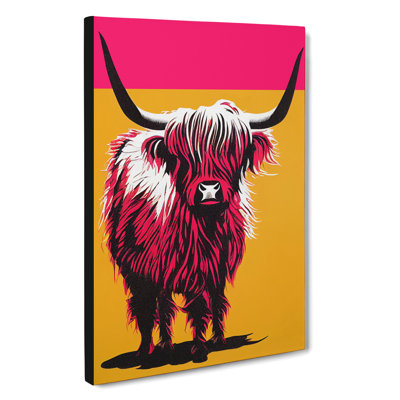Highland Cow Art No.3 - Wrapped Canvas