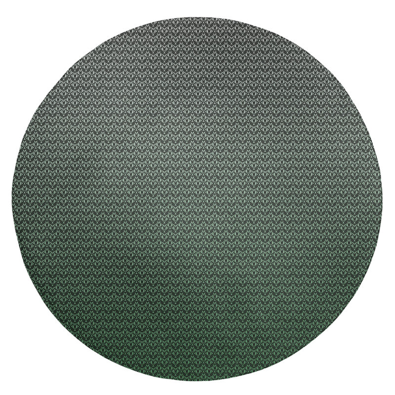 Tapis de zone verte art déco classic, Rond 5 pi