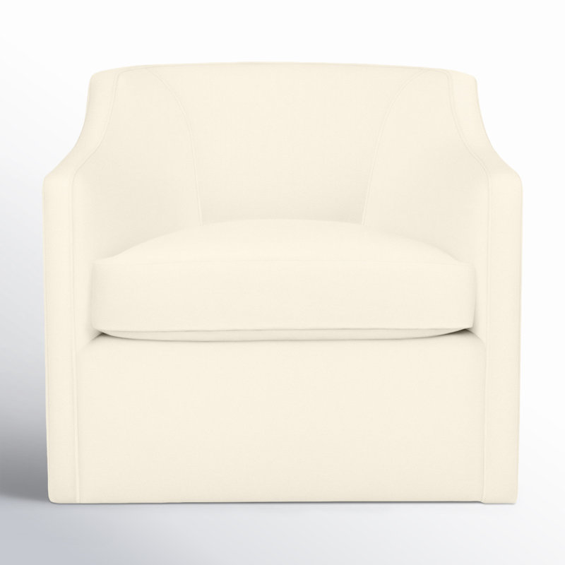 Fauteuil pivotant rembourré Marietta, Toile pierre Bayou