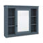 Armoire de rangement murale moderne avec portes miroir et 6 tablettes ouvertes Modern-264910855
