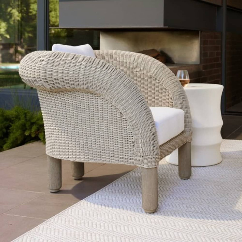 Fielder Outdoor Teak Lounge Chair