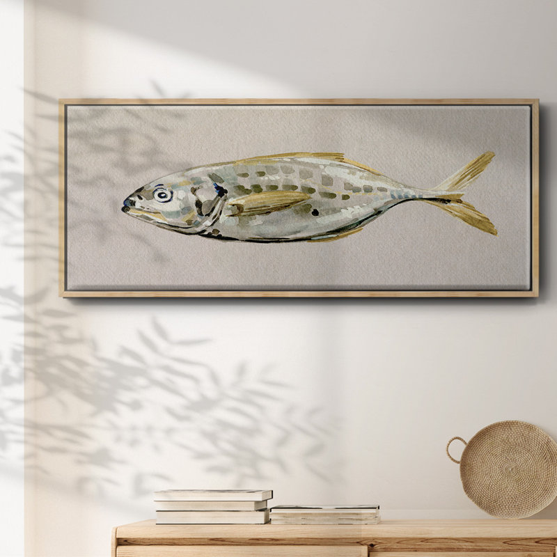Fresh Fish Study II- Framed Canvas, 8" H x 20" W