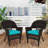 Burrowes Patio Chair with Cushions SET-26962522