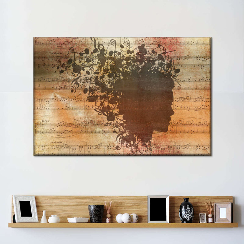«Music Music In My Head», reproduction sur toile, H 16 po x l 24 po x P 1,25 po