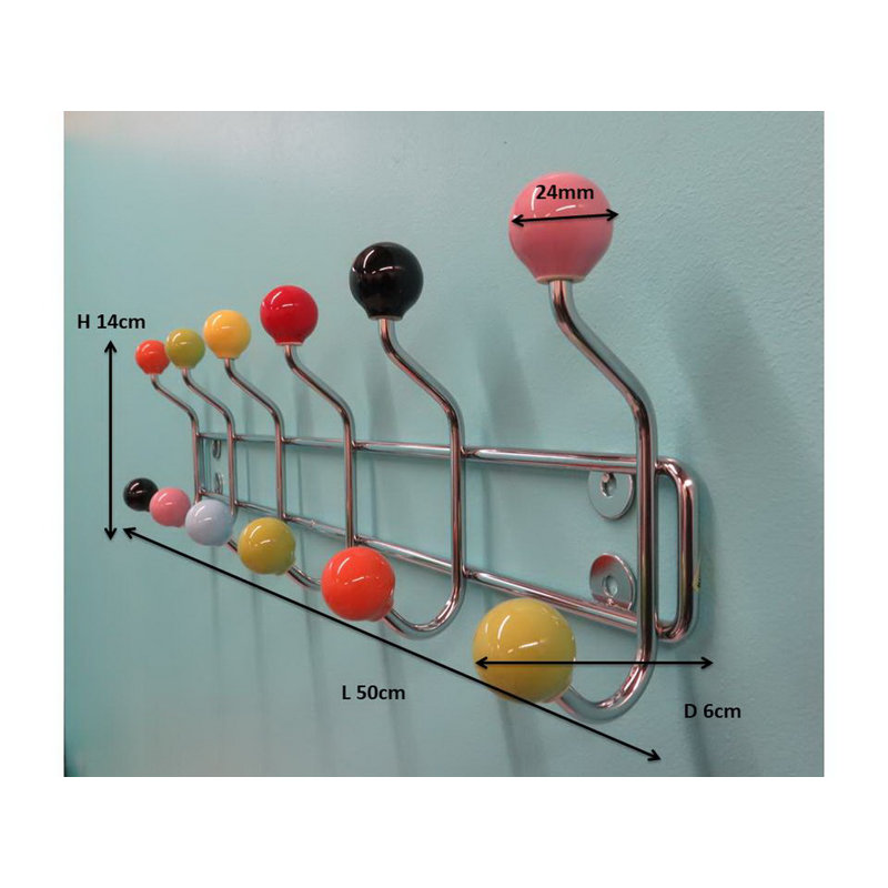 Goldberg Steel Wall 12 - Hook Wall Mounted Coat Rack