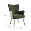 Fauteuil d'appoint vert avec imprimé