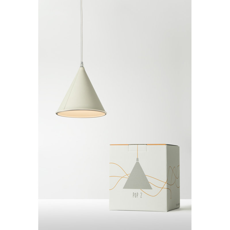 Be.pop 1 - Light Cone Pendant, White, Grey