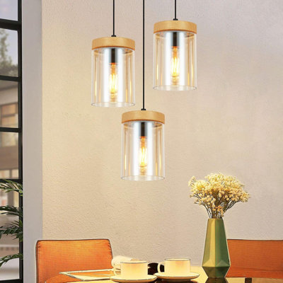 3 - Light Matte Black Cylinder Pendant