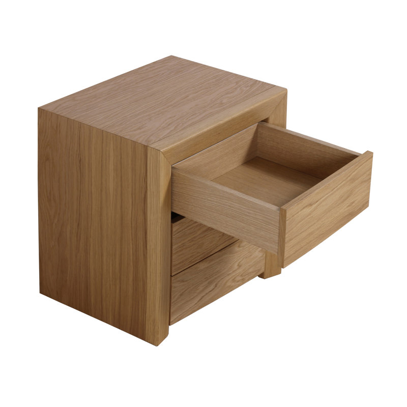 Aguilera 50cm W Solid + Manufactured Wood Bedside Table