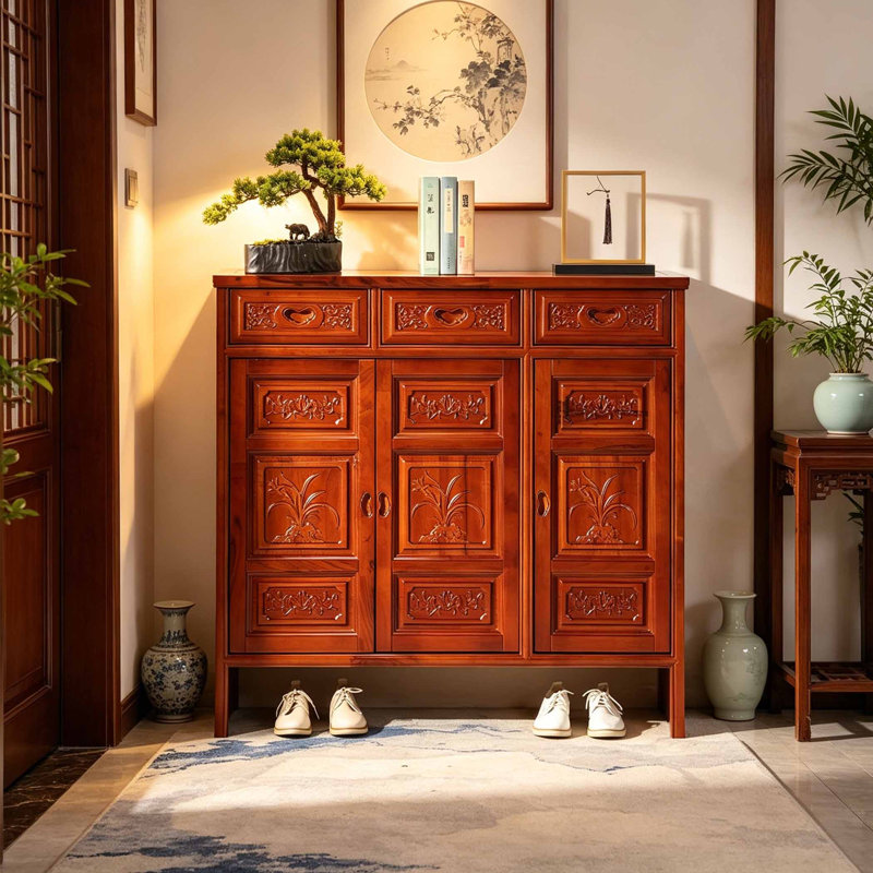 Chinese style large capacity shoe cabinet