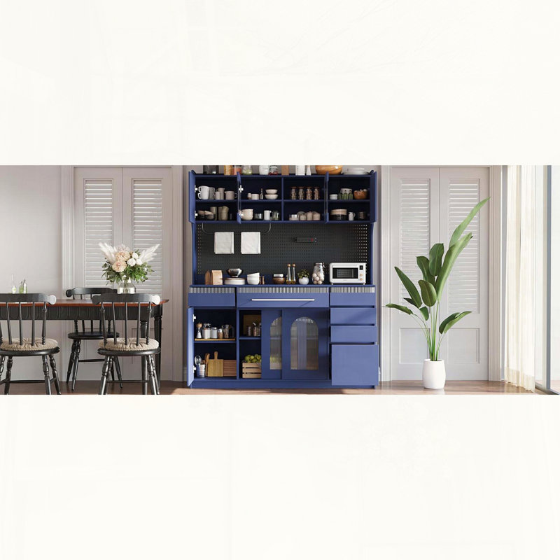 Large Buffet with Hutch and Power Outlet