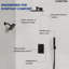 Wall Mount 12" High-Pressure Rainfall Shower Faucet, Dual Rainfall Shower Head System with Thermostatic Valve-103352445