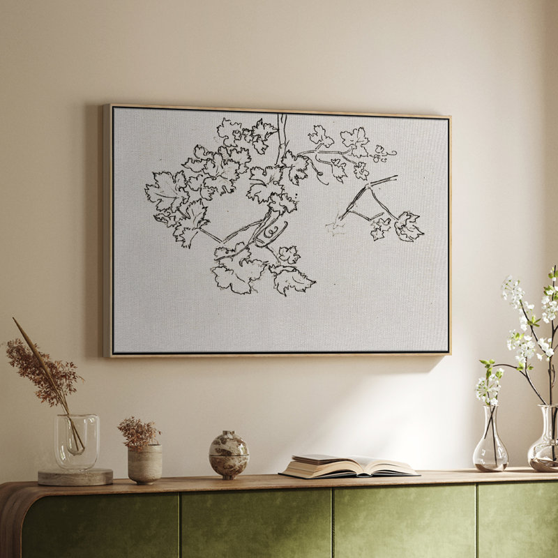 "Croquis rétro - X III" sur toile, H 25 po x l 37 po