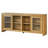 Bateson Modern Window Pane TV Stand/Sideboard with Sliding Doors, 74 Inch-509984593