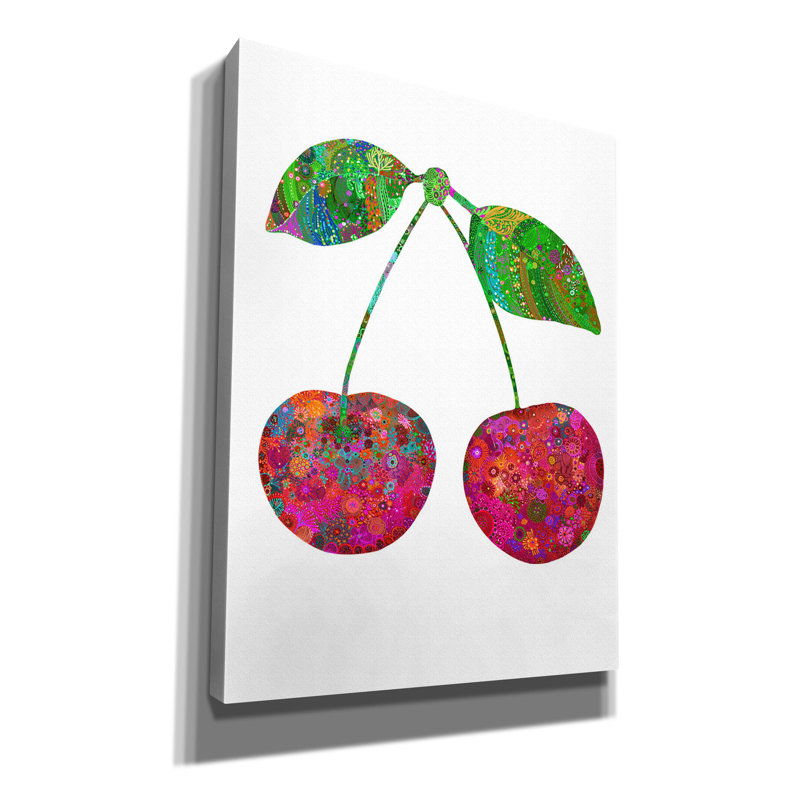 «Cherry2» par Noemi Ibarz, art mural sur toile, H 54 po x l 40 po x P 1,5 po